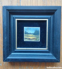 Arte: Óleo miniatura. 4 cms. Preciosismo